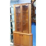 Teak corner cabinet