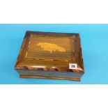 A Royal Jamaica Cigars humidor with fruitwood band