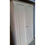 Painted pine housekeepers cabinet 125 x 50 206cm