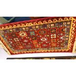 A small modern Persian design rug. 89 cm x 50 cm