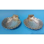 Pair of pierced shell shaped bon bon dishes, Marti