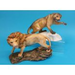 A Beswick Lion, black printed circular mark and a