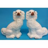 A pair of Staffordshire spaniels