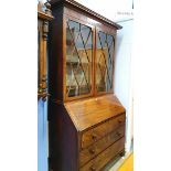 Victorian mahogany bureau bookcase 120 x 56 x 231cm