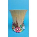 A Clarice Cliff Bizarre 'My Garden' tapering vase,