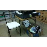 Pine top kitchen table and 2 chairs