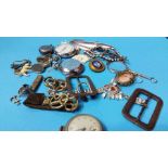 Tray of assorted jewellery, Danish silver brooch e