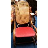 A Bentwood rocking chair