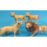 A Pride of Beswick lions and lionesses (4)