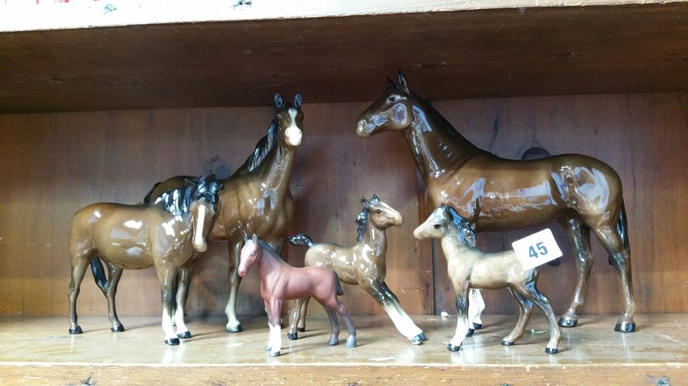 Various Beswick horses etc.