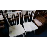 Pair white Ibex chairs