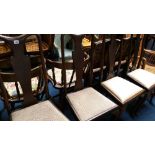 Four Queen Anne style chairs