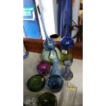 Assorted studio glass