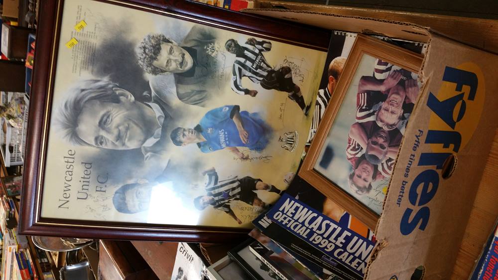 Collection of autographed N.U.F.C ephemera.