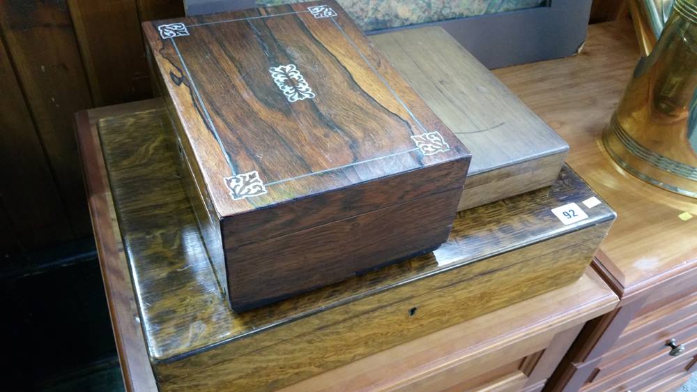 An oak canteen box etc.