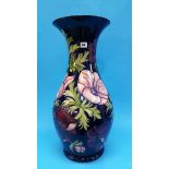 A very large Moorcroft 'Pansy' baluster shaped vas
