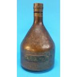 A copper 'Brandy' bottle.