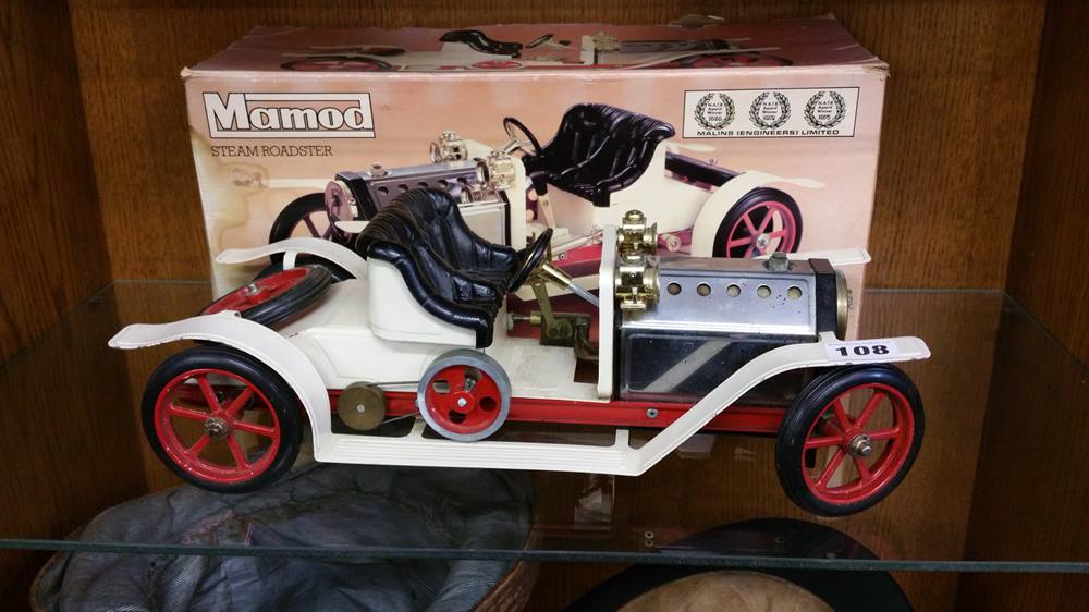 Mamod steam roadster.