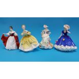 Four Royal Doulton ladies.