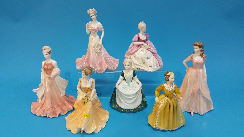 Seven Coalport Ladies.