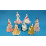 Seven Coalport Ladies.