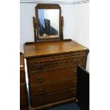 Oak dressing chest