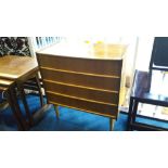 Small teak chest of drawers