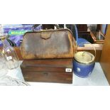 Gladstone bag, biscuit barrel etc.