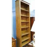 Very tall pine bookcase