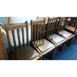 4 Oak barley twist chairs etc.