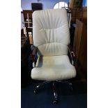 White Swivel chair