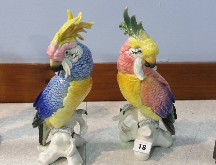 Pair of Continental Cockatoo's