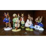 6 Royal Doulton Bunnykins figures