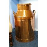 A Copper milk churn