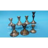 Seven silver candlesticks