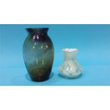 Two Hartley Wood glass vases
