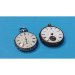 Two silver pocket watches