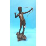 A late 19th/early 20th century bronze of a young b
