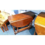 A small oak gateleg table