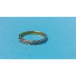 A 9ct gold half hoop eternity ring, total weight 4