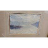 Sophie Mildred Atkinson (1876 - 1972), water colour, signed, dated 1929, 'Lake scene' 12 x 16cm