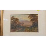 John Wilson Hepple (1886 - 1939), pair, water colours, signed, dated 1915, 'Pair of landscapes' 24 x