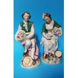 A pair of Staffordshire figures of a lady and gent