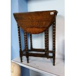 A small oak gateleg table