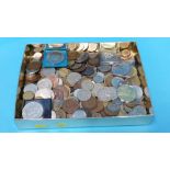 Tray of assorted coinage