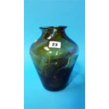 A Hartley Wood glass vase
