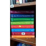 8 Volumes 'Who's Who in English history', various