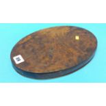 A Walnut oval trinket box