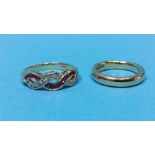 Two 18ct rings, 8.2grms