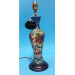 A modern Moorcroft table lamp, 34cm height